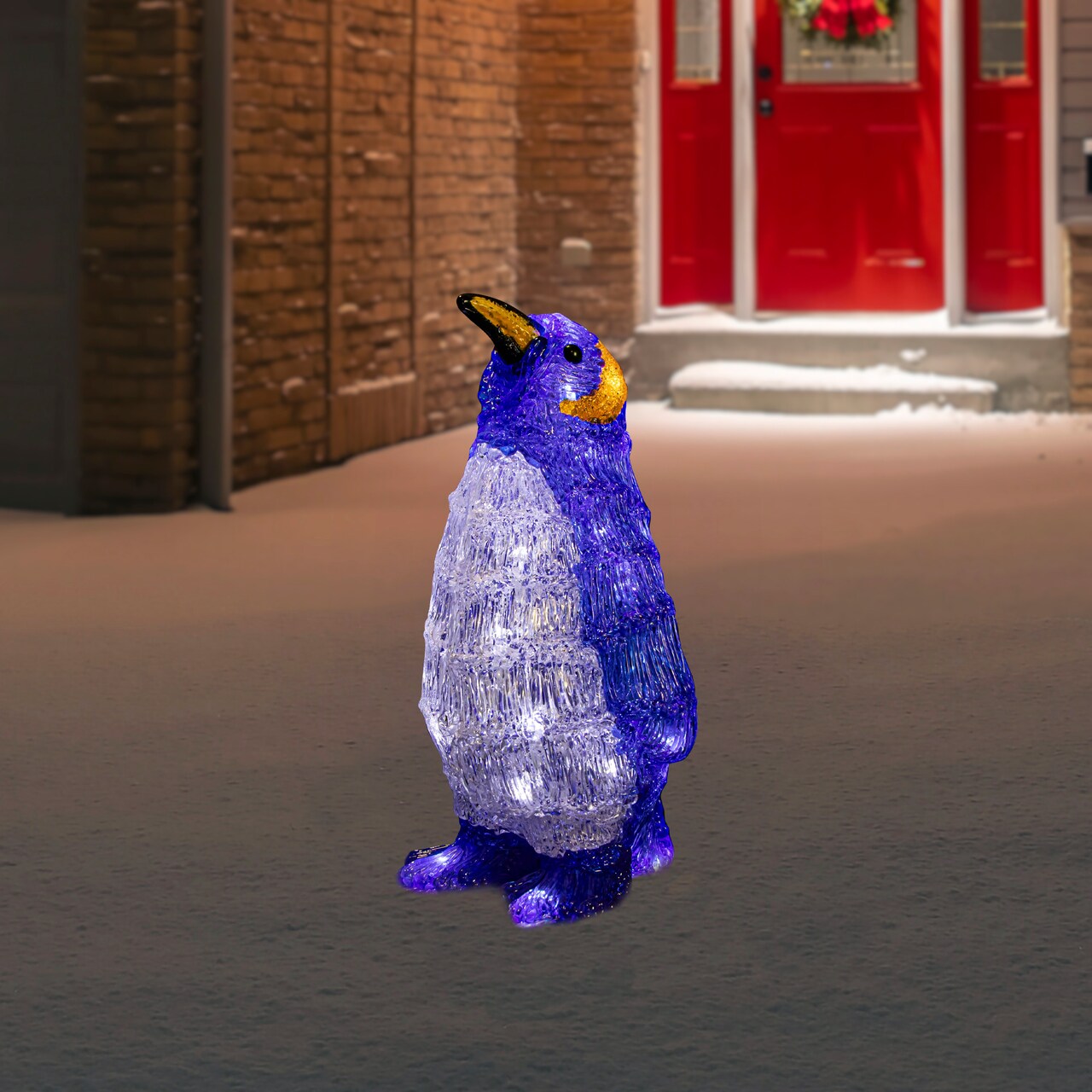 Northlight LED Lighted Commercial Grade Acrylic Penguin Outdoor Christmas Decoration - 12.5"